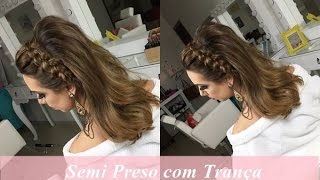 Tiara de trança  Cabelo curtomédio por Priscila Barbosa [upl. by Aimat553]