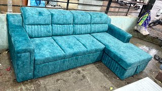 sofa SOFA COME BED L SHAP WHIT STORAGE  MY NO 9920859681  MY ARS IN DESCRIPTION [upl. by Thurmond965]