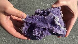 61quot Purple Druzy Botryoidal Grape Agate  Indonesia  Specimen 105273 [upl. by Faythe]