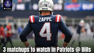 3 matchups to watch in Patriots Week 17 matchup vs Bills  6 Rings amp Football Things [upl. by Deaner]