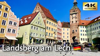 Landsberg am Lech Germany 🇩🇪 Beautiful medieval town  Walking Tour 4K [upl. by Nednarb659]