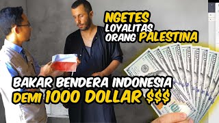 dapet 1000 USD tapi Bakar Bendera Indonesia orang Gaza berani gak  Vlog Muhammad Husein Gaza [upl. by Ahsito]