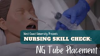 Nursing Skill Check NG Tube Placement [upl. by Airotnahs]