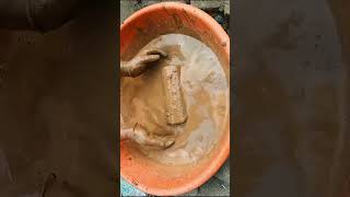 Damp Mud Cylinder Full Dipping in paste asmrsounds asmr oddlysatisfying shorts trending [upl. by Gare]