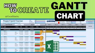 Create a Gantt Chart in Excel  StepbyStep Tutorial [upl. by Atteyek]