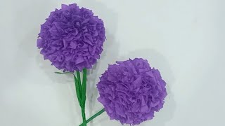 Crape Paper Flower  DIY lavender Crape Paper flower [upl. by Ahtebat]