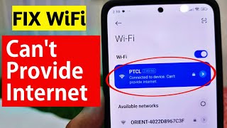 Fix Wifi Connected but No Internet on Mobile  Connected to Device Cant Provide Internet [upl. by Anahs]