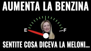 Aumenta il costo della benzina  Sentite cosa diceva la Meloni pochi anni fa [upl. by Adnarb713]