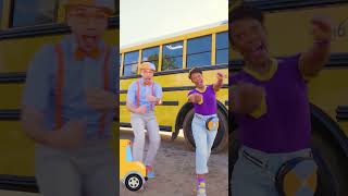 Ms Rachel Blippi Meekah take a ride on the Bus 🚌🟠🟣 shorts [upl. by Ddet]