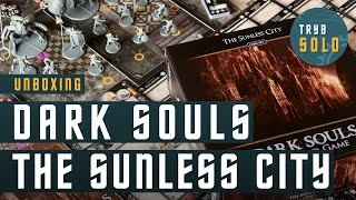 🇬🇧 Dark Souls The Board Game  The Sunless City Standalone Core Set  unboxing [upl. by Cristoforo629]