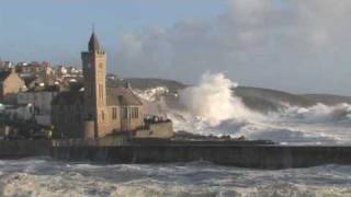 Porthleven Winter Storm Swell [upl. by Ehrman597]