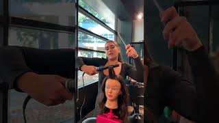 Thermal curling 101 figure8 beautyschool barrelcurl iron curling howto [upl. by Wehhtam]