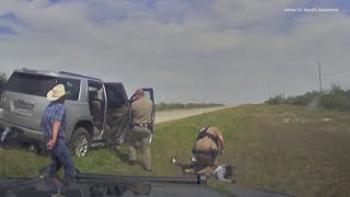 Caught on camera High speed chase at border ends with Texas National Guardsman in handcuffs [upl. by Ykroc]