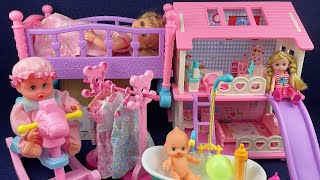 10 Minutes Satisfying with Unboxing Barbie Villa PlaysetDoll Bath Toys Review ASMR [upl. by Lose]