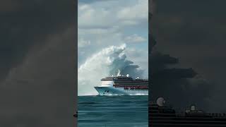 What’s That Gigantic Wave Looming Behind the Cruise Ship scaryocean giantwaves ship [upl. by Sadonia]