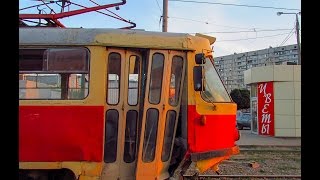 Kharkiv tram after derailment  TRAM CRASH  Сходження з рейок  Трамвай Харкова [upl. by Nnaeitak]