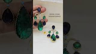 Crystal stones Designer Earrings vjkjewelry earrings shorts jewellerycollection [upl. by Bulley]