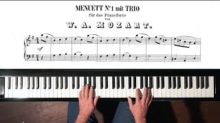 Mozart Menuet No1 K1 TAKE 1 1st Composition 5 YEARS OLD [upl. by Johnsten]