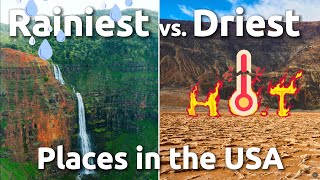 The Rainiest and Driest Places in The US Hawaii Death Valley CA deathvalley geography kauai [upl. by Cozza]