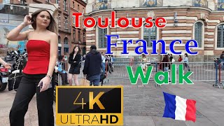 Toulouse France City 4K Tour  2024 Walking [upl. by Nytsirhc]