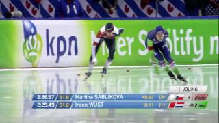 Martina Sáblíková  Ireen Wüst 3000m Heerenveen 2015 [upl. by Vito168]