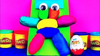 Play Doh Surprise Egg Monster Looney Tunes Angry Birds Cars 2 Monsters University Smurfs [upl. by Ainnat699]