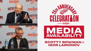 Larionov amp Scotty Bowman ahead of the 97 amp 98 Stanley Cup Celebrations [upl. by Ronyam]