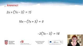 Matematika 6 r OŠ  Rješavanje jednadžba sa zagradama [upl. by Annert]