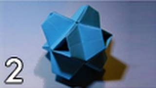 Origami Truncated Stellated Octahedron Folding Instructions  Part 1 [upl. by Haianeb]