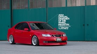 ADV1 Wheels  Slammed Saab  Pfaff Tuning [upl. by Lorne]