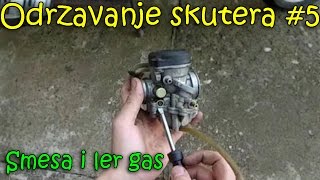 Kako pravilno podesiti smesu i ler gas na karburatoru 4t [upl. by Ettenauq]