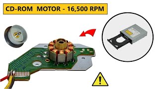 16500 RPM  Reuse 12V Super High Speed DC Motor from DEAD CDROM  Brushless BLDC Motors [upl. by Kalb]