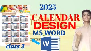 how to create 2025 calendar in Ms word for bigner full tutorial [upl. by Oivaf567]