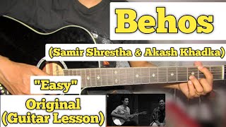 Behos  Samir Shrestha amp Aakash Khadka  Guitar Lesson  Easy Chords [upl. by Novyar]