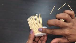 Easy Toothpick Basket  DIY  Best Out Of Waste Craft Ideas [upl. by Onidranreb394]