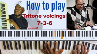 Learn how to use Tritone voicing on 736 chord progressions  Piano Tutorial [upl. by Remus]