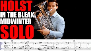 Holst ❄️IN THE BLEAK MIDWINTER❄️ arr Iain Mundy Euphonium Solo [upl. by Deena]