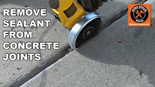 How to Reseal Concrete Expansion Joints Part 1  Remove Old Sealant [upl. by Karlie]