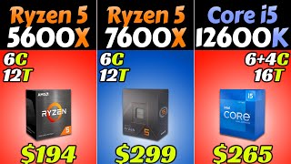 R5 5600X vs R5 7600X vs i512600K  RTX 3080 and RTX 3060  How Much Performance Difference [upl. by Stochmal919]