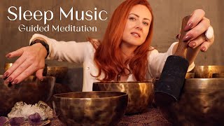 Soft Spoken Bowls Meditation for SLEEP 💜 ASMR Qi Sounds Sleep Music Himalayan Singing Bowls [upl. by Eeloj95]