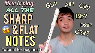 RECORDER FLUTE TUTORIAL 2021  How to play all the Sharp and Flat Notes [upl. by Ahsiym]