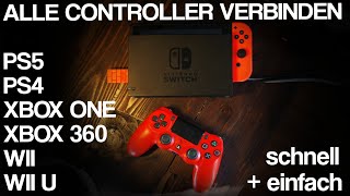 ALLE Controller PS5 PS4 Xbox Wii usw mit Nintendo Switch verbinden [upl. by Syxela]