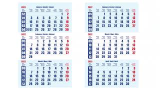 2022 Printable Wall Calendar [upl. by Velleman]