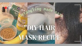 quotThe Best Hair Detangling Mask  Banana Coconut amp Fenugreek Hair Recipequot [upl. by Crandell67]