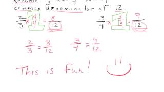 Renaming Fractions amp Common Denom L 113 [upl. by Saree]