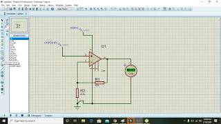 How to use opamp as a non inverting amplifier in proteus  Tutorial on opamp in proteus [upl. by Yartnoed]