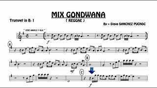 mix gondwana partitura trompeta 🎺 concert band peru [upl. by Nasah659]