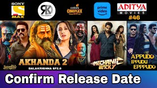 2 Upcoming New South Hindi Dubbed Movies  Confirm Release Date  Akhanda Mechanic Rocky  46 [upl. by Plusch]