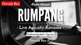 Rumpang Karaoke Akustik  Nadin Amizah Female Key  HQ Audio [upl. by Arymas11]