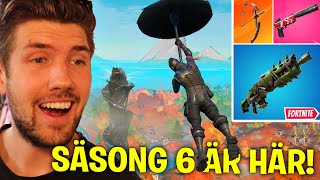 MIN FÖRSTA MATCH amp FÖRSTA VINST AV NYA FORTNITE SÄSONG 6 UTFORSKAR ALLT NYTT STOR UPDATE VIDEO [upl. by Doowle579]